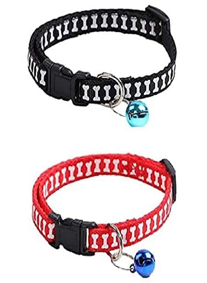 The DDS Store Cat Collars Set of 2 with Bell,Kitten and Small Dogs Soft Adjustable Collar Safe,Solid and Protection Breakaway for Cats and Puppies,Cute Kitty Neckband (Color May Vary) - Image 2